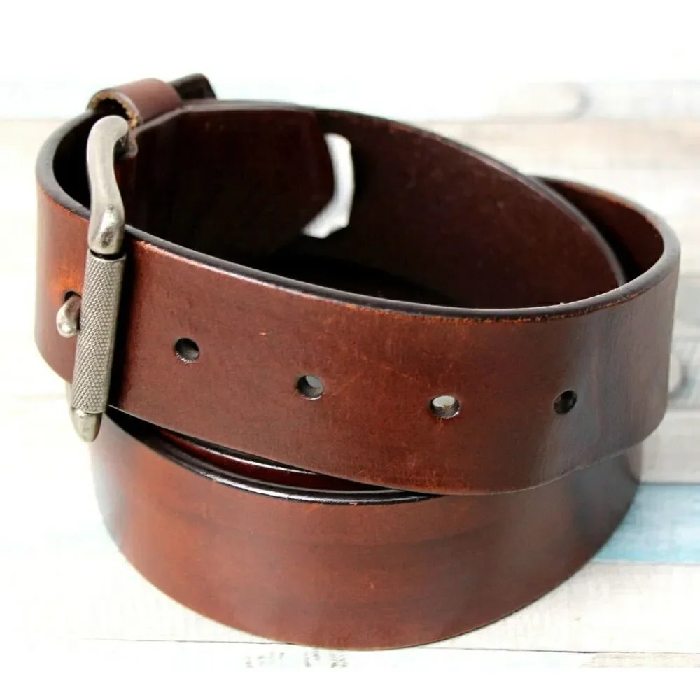 SADDLE BROWN GENUINE LEATHER 1 1/2